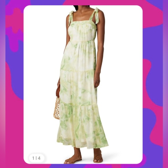 Line & Dot Dresses & Skirts - Line & Dot Green Tie-Dye Maxi Dress XS Rent the Runway 💙